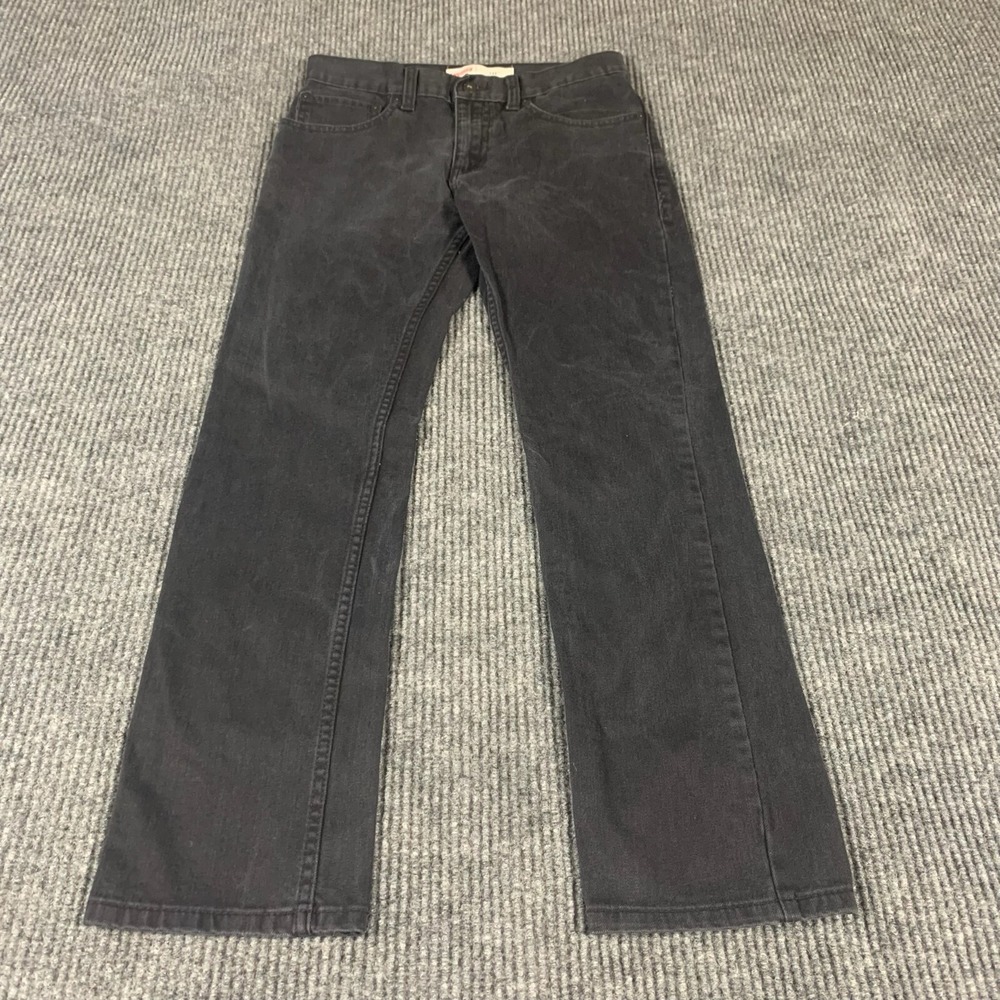 Levi's 511 Jeans Women 16 Black Straight Leg Slim Mid‎ Rise 28x29 Cotton Blend